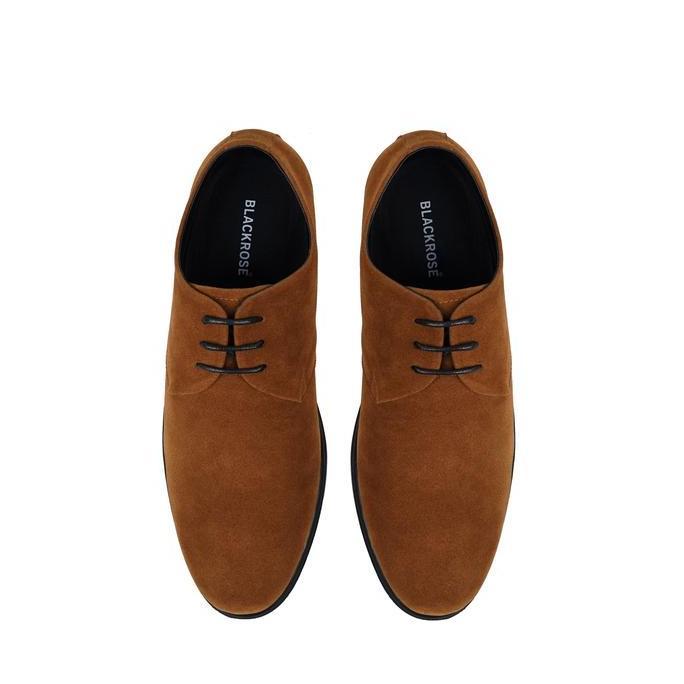 BLACKROSE Derby Chukka Low 3 Eyelets Coklat Brown Suede Sepatu Pria Pantofel BSS
