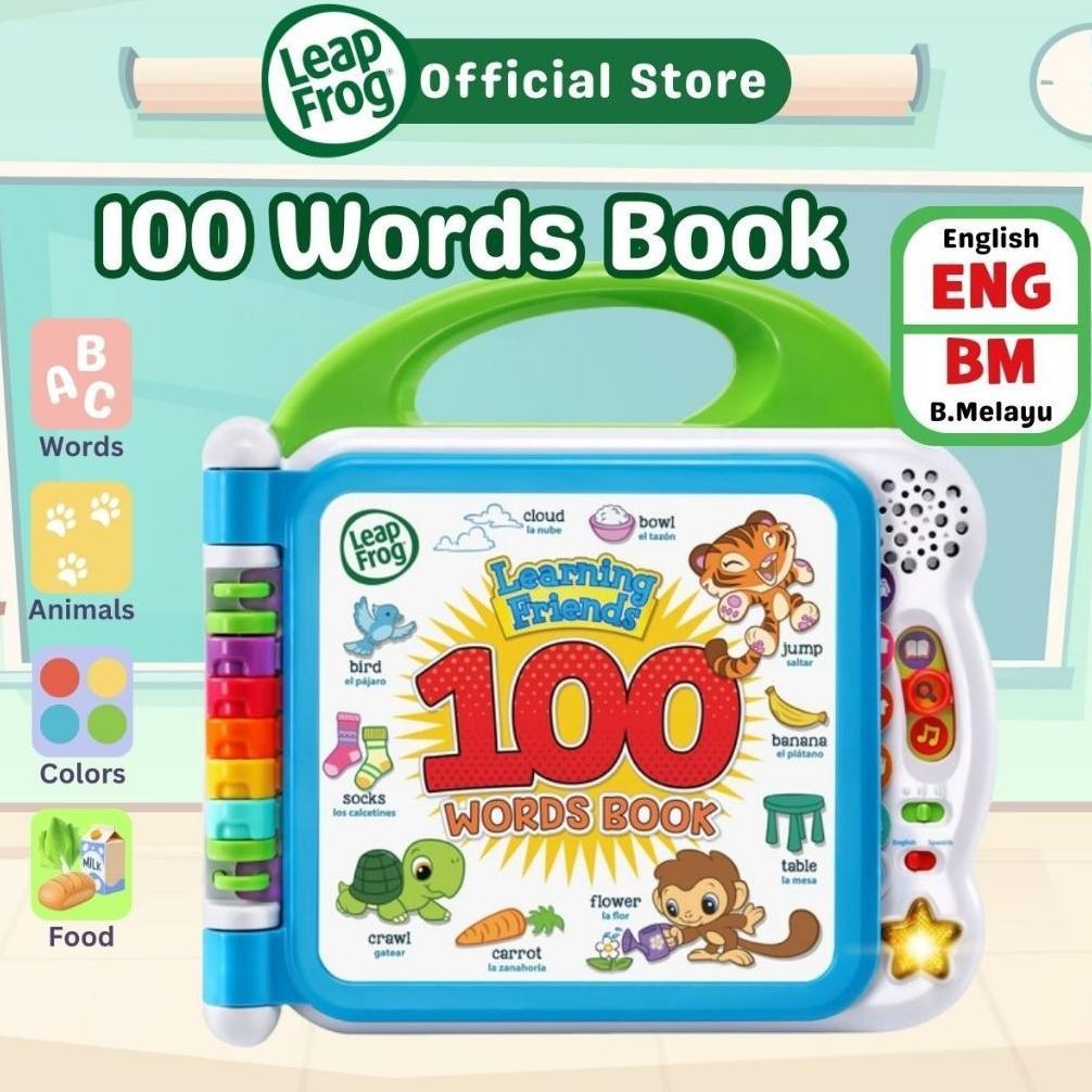 Leapfrog 100 Words Book/100 Animals Book - Eng Bm Bilingual Book - Electronic Learning Words Phonics
