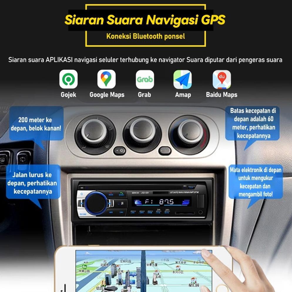 (Stok Siap)Tape Mobil Ori Singe Din Head Unit Tape Audio Radio Mobil Multifungsi Bluetooth USB MP3 F