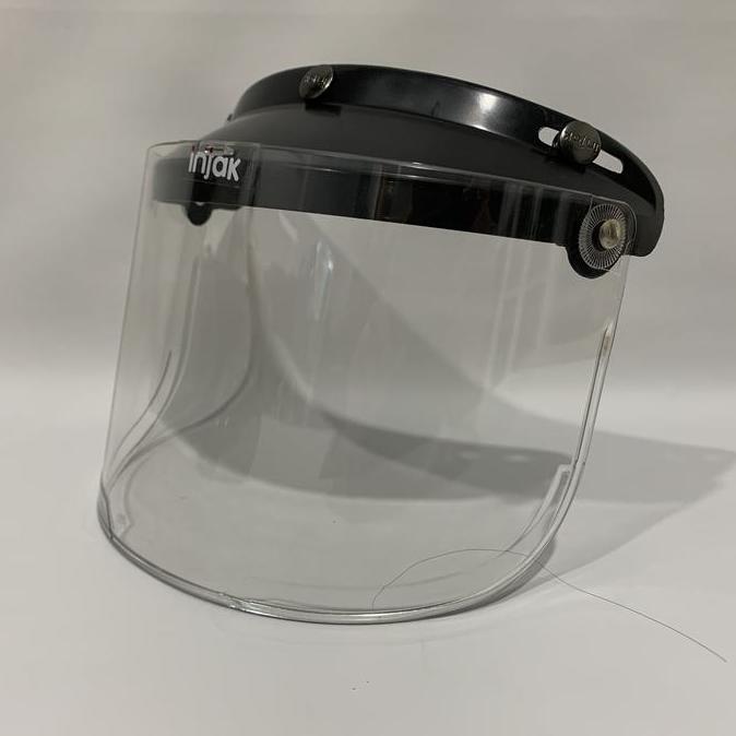 Kaca Bogo Datar Clear Smoke Pelangi Silver (untuk Helm Bogo)
