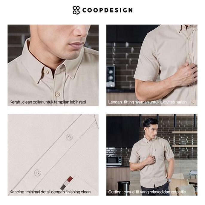 Youngshirt- Coop Desn - Tristan Kemeja Kasual Kerja Lengan Pendek Short Sleeve Basic Mini Ristop Pri
