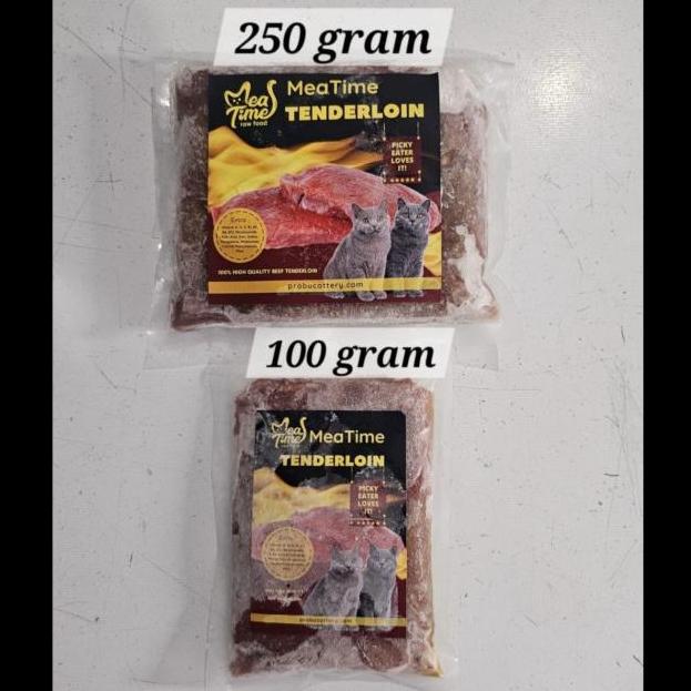 Cat- Meatime Tenderloin Daging Sapi Giling Super Tanpa Lemak Rawfood Kucing