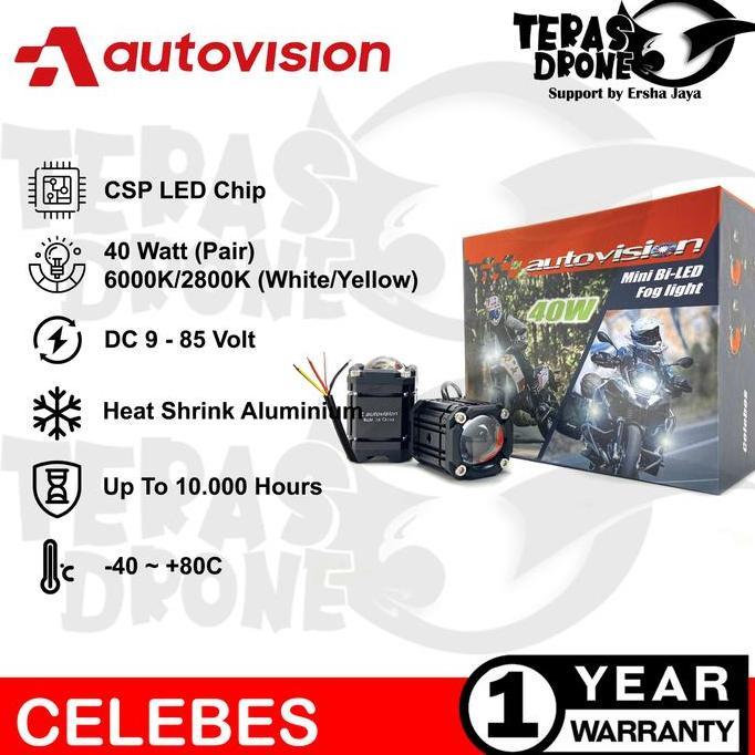 Incar- Mini Biled Projector Autovision Celebes 40 Tt - 4 Mode Lampu Biled