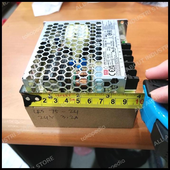 GRATIS ONGKIR POWER SUPPLY MEAN WELL LRS-75-24 LRS 75 24 LRS7524 24V 3.2A MEANWELL 