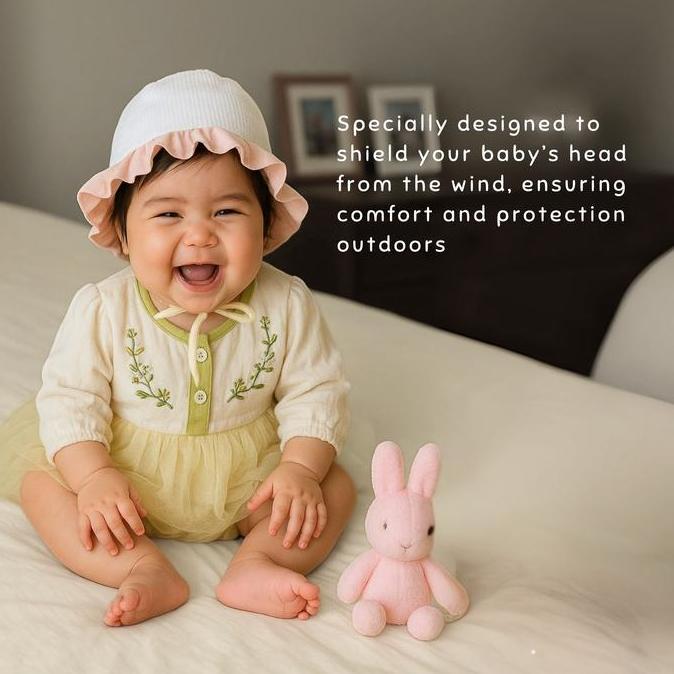 YOZAZAH_ - PETITE MIMI KATE BONNET HAT - PENUTUP KEPALA BAYI - BONNET HAT BABY