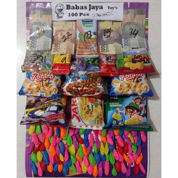 lotre balon cabutan isi 100 pcs. TM
