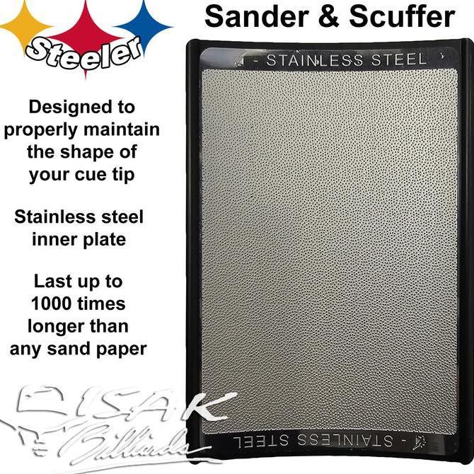 STEELER CUE TIP TOOL - SCUFFER SANDER SHAPER AMPLAS STICK BILLIARD RESTOCK