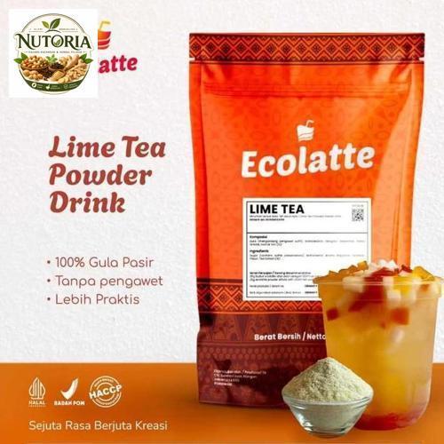 Ecolatte Lime Teh Bubuk Minuman 1Kg Usaha Minuman UMKM