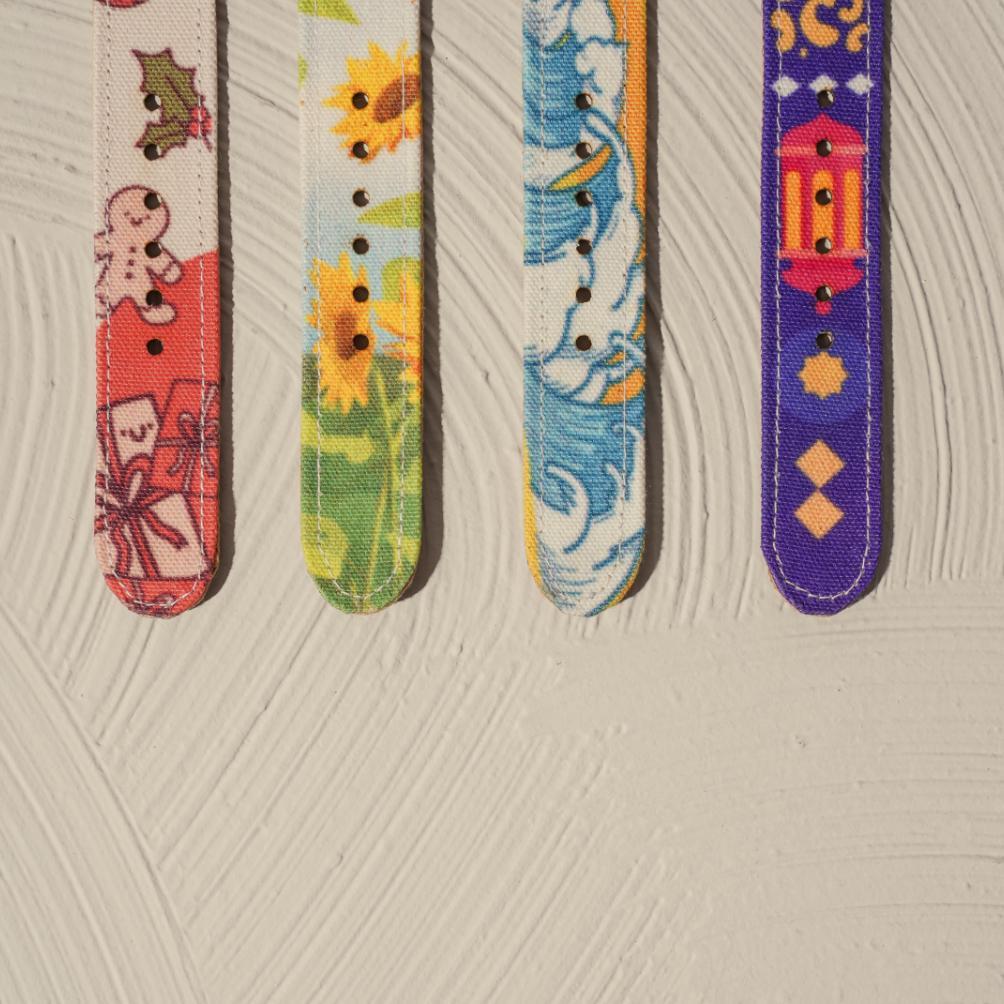 Strap Kanvas Motif Jam Tangan Kayu KAMA Watch