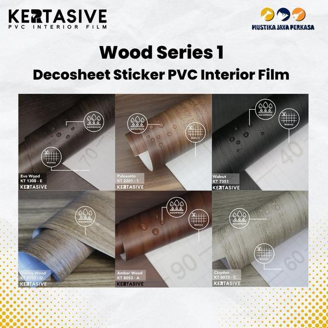 Wonx- Kertasive Woodseries Lengkap Decosheet Sticker Pvc Interior Film