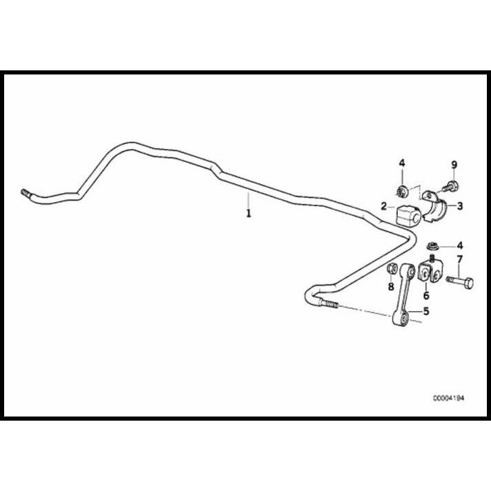 GRATIS ONGKIR BAR STABIL BELAKANG BMW E36 - GENUINE PARTS 