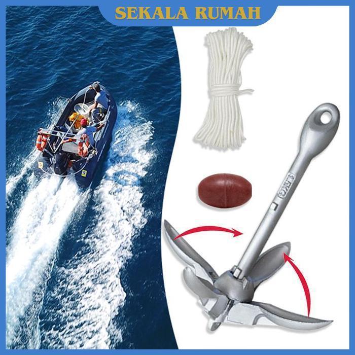 Ready Stok Jangkar Perahu 0.7kg/1.5kg Jangkar Kapal Jangkar Lipat Mini Cocok Untuk Kayak Perahu Kare
