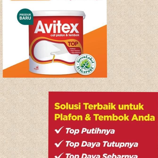 cat plafon dan tembok Avitex top 5kg,cat avitex tembok dan plafon 5kh warna putih Paint
