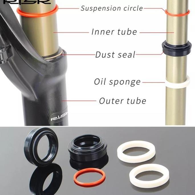 Bike- Risk Seal Fork Dust Seal Set 32Mm Seal Kit Suntour Rockshox Fox 32 Mm