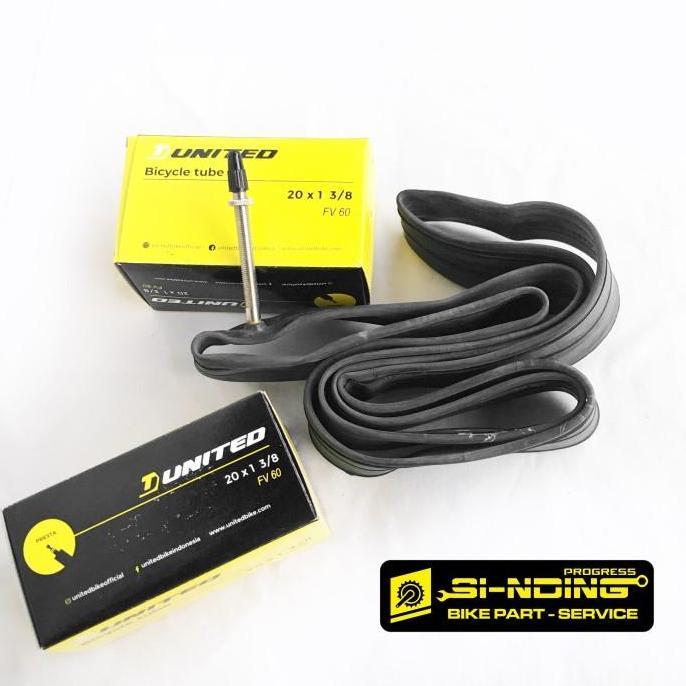 BAN DALAM UNITED 20 X 1 3/8 FV PRESTA 60 MM SEPEDA MINION SEPEDA LIPAT FEDERAL MINIVELO BMX