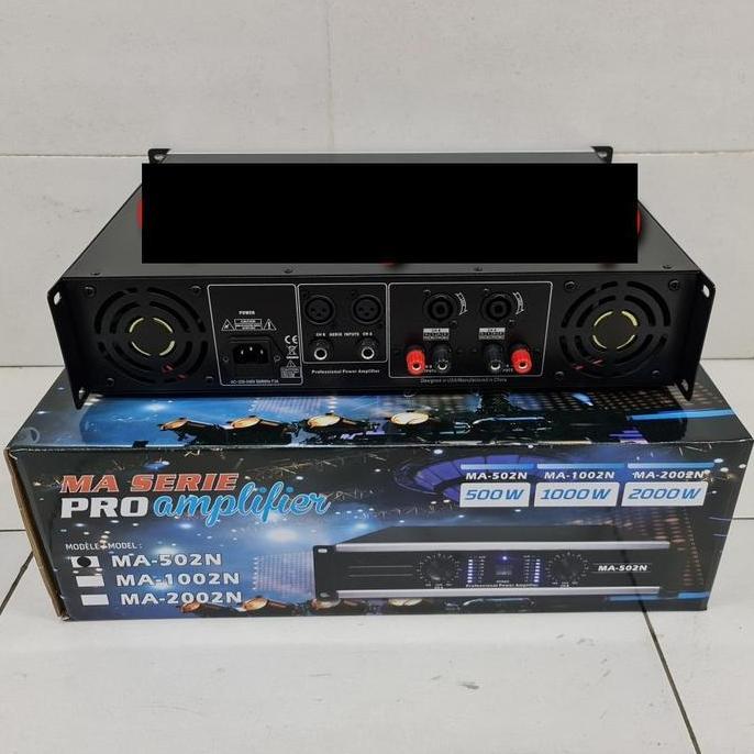 MEGAVOX Power Amplifier MA502N Baru 1000 Watt Mantap untuk Speaker 10/12/15 Inch Garansi 1 Tahun Pen
