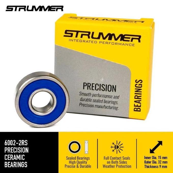 (1 Pcs) Bearing Strummer 6002-2Rs Sealed Bearing Hybrid Ceramic Bearing 6002 2 Rs 15Mm X 32Mm X 9Mm