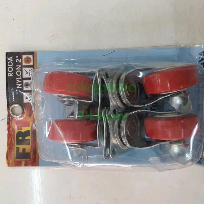,,,,,,,] Roda nylon 2 inch set / Roda nylon 2" set/ Roda nylon hidup rem set