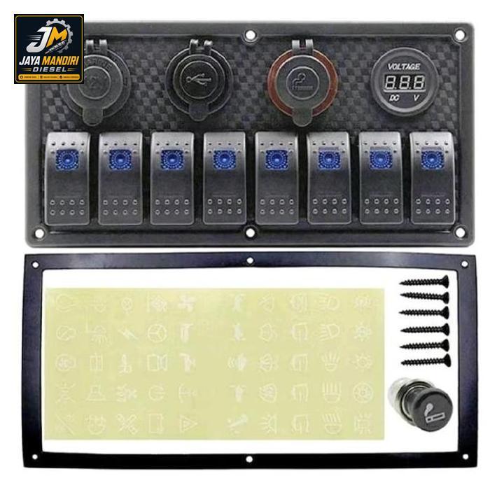 saklar switch rocker 8gang panel instrument marine off road