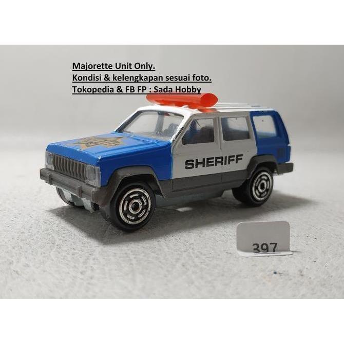 DIECAST MAJORETTE JEEP CHEROKEE SHERIFF BLUE UNIT ONLY SADHO