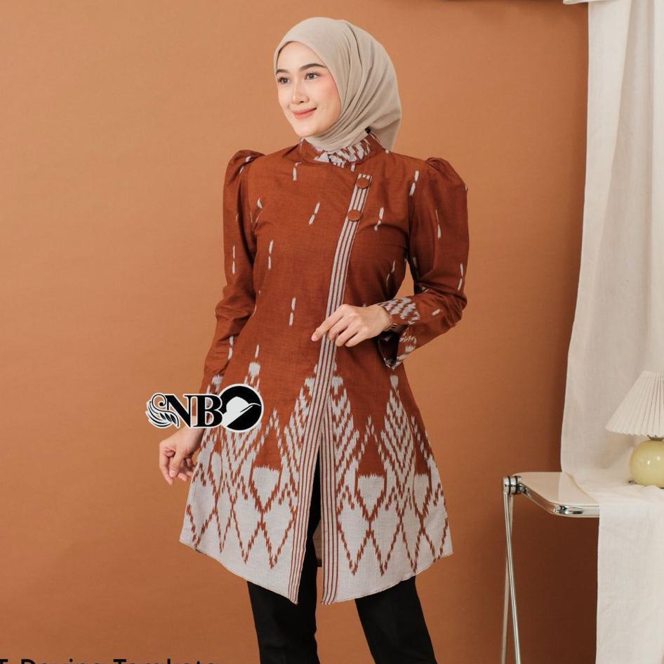 Tunik Batik Wanita Modern Atasan Baju Batik Wanita Drees Batik Wanita Premium