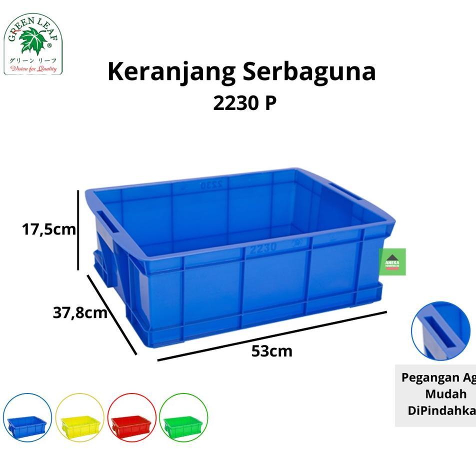 Keranjang Industri Container Box Serbaguna 2230 P Green Leaf