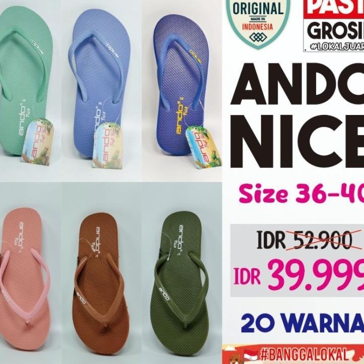 Ando Nice Sandal Ando Cewek Ukuran 36-40 Sandal Jepit Cewek Sandal Terbaru Pasti Grosir