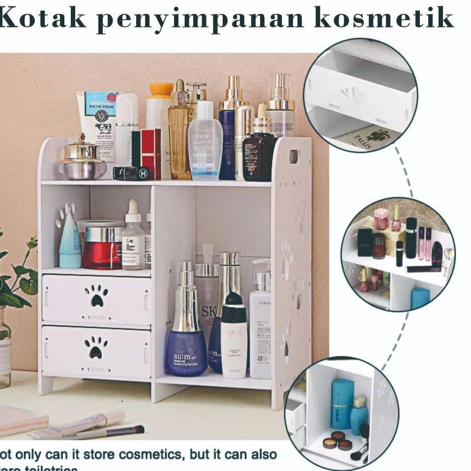 Rak Kosmetik Kayu Kotak Wpc Tempat Makeup Kosmetik Wpc Tempat Kosmetik Makeup Storage Kotak Penyimpa