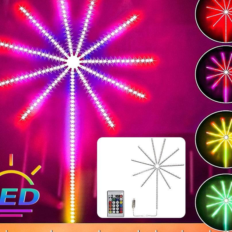 Led Neon Kembang Api Tabung Musik Strip Kembang Api Lampu Strip Kembang Api Dapat Dikendalikan Dari 