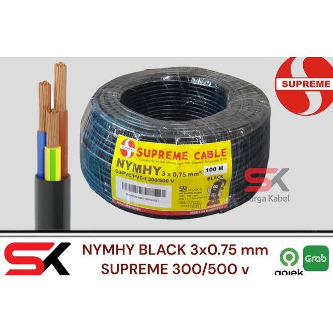 Promo NYYHY 3x0.75 mm SUPREME | NYYHY 3 x 0.75 mm | KABEL SERABUT 3x0.75 mm Diskon
