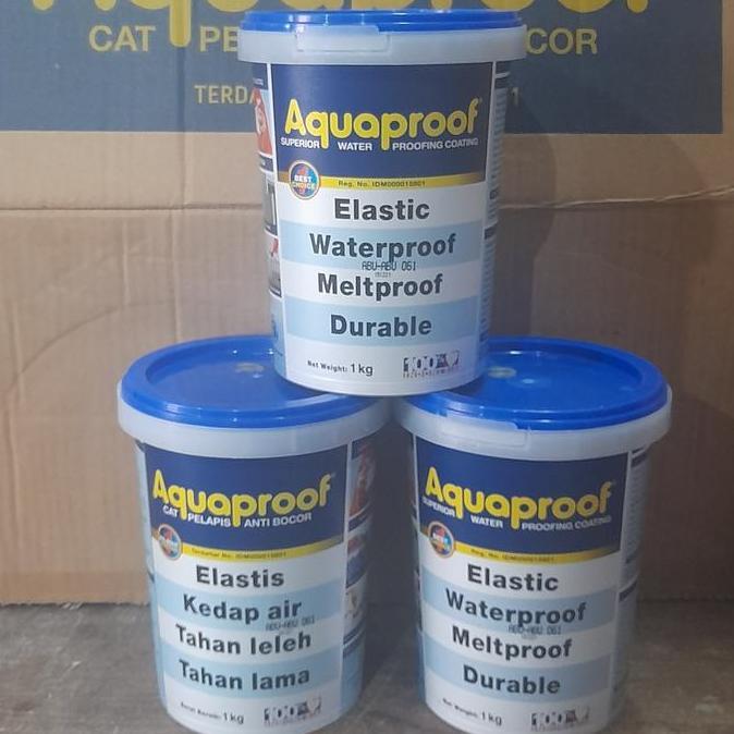 Office- Aquaproof 1Kg Aquaproof Abu Putih Hitam Cream Terproof Elastex Anti Bocor Variasi Rna 1 Kg