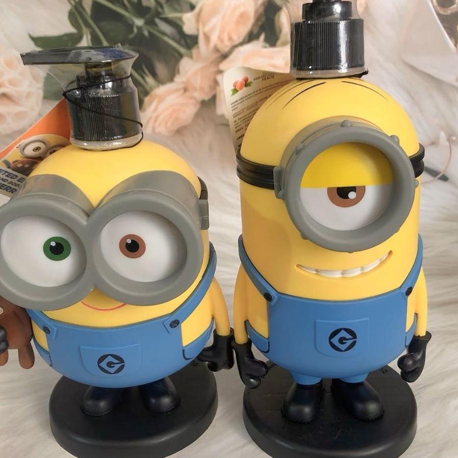 Botol Sabun Cair Karakter Minion Botol Plastik Soap Dispenser Refill Shampoo Hand Lotion Sanitizer S