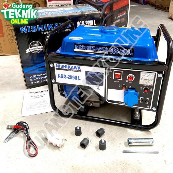 LIHAMMA Genset 1000W 4Tak NISHIKAWA NGG2990L Power Generator 1000W NGG 2990L - Gasoline Genset Bensi