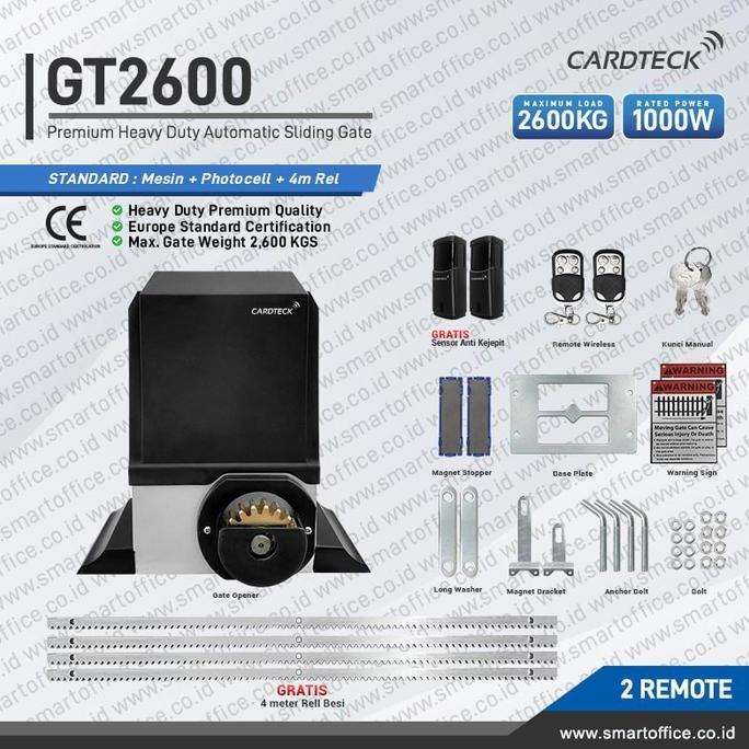 2600kg Heavy Duty Industrial AC Motor Sliding Gate Cardteck GT2600