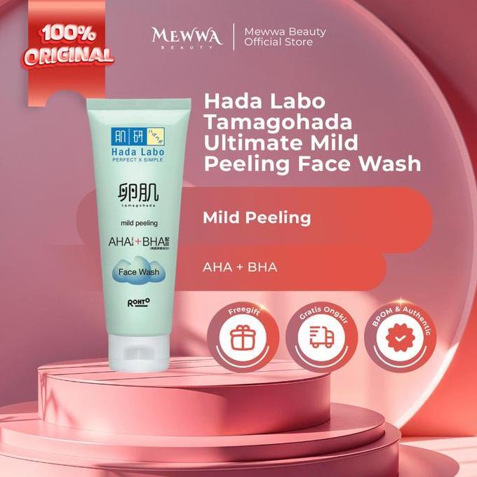 Wess- Mew Beauty - Hada Labo Tamagohada Ultimate Mild Peeling Face Sh Tender Care 100Gr 50Gr Mew Bea