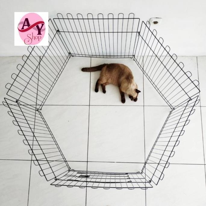 kandang pagar jumbo-kandang umbar besi lipat kucing kelinci anjing