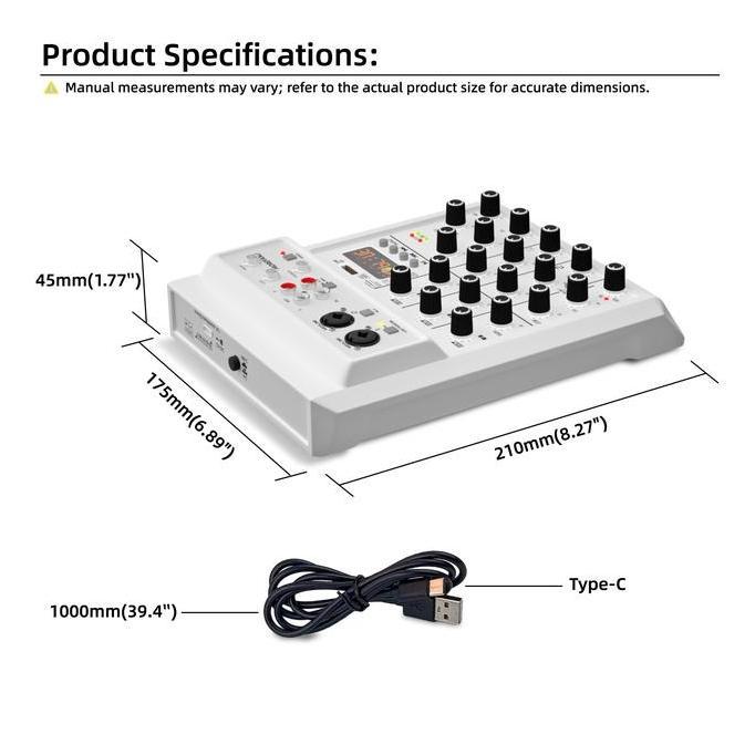 (Pengiriman dalam 24 Jam) MOREFAND RE 405 Mini Mixer 4 Saluran, 2 Band Equalizer, Memiliki Efek Peng