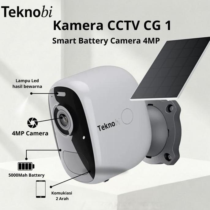 Camc- Teknobi Ip Camera Cctv Solar Portable Baterai Cg1 Terproof Wireless