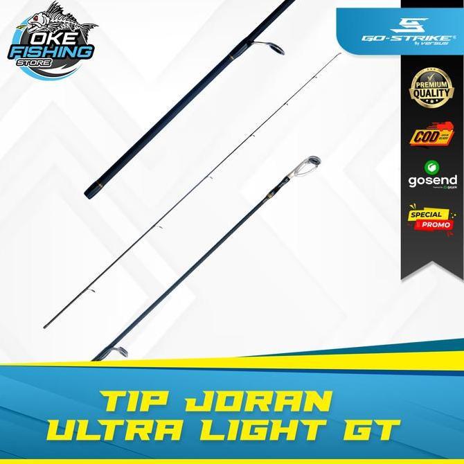 Tip Gostrike Ultra Light GT Spinning 2 Section Top Section Hollow Carbon Blank Fuji Ring Guide 662UL