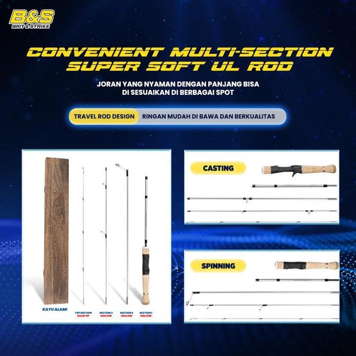 Joran Pancing Ultralight Lemoren Baitha Lure 1-6Lb Joran Travel Rod 1.56M/1.80M Free Box Joran Type 
