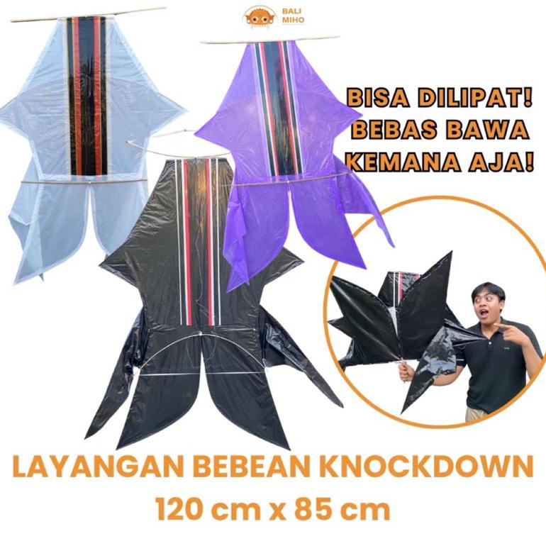 Layangan Bebean 1.2 Meter X 85 Cm - Layangan Bebean Knockdown - Layangan Bali - Layangan Plastik- La