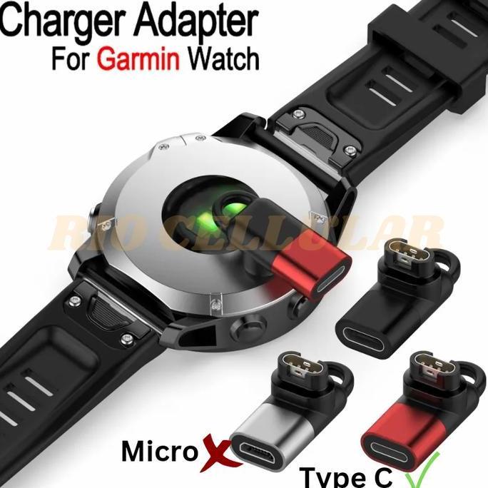 Kexx- Adaptor Charger Garmin Tch Type C Port Charger Adaptor Jam Garmin