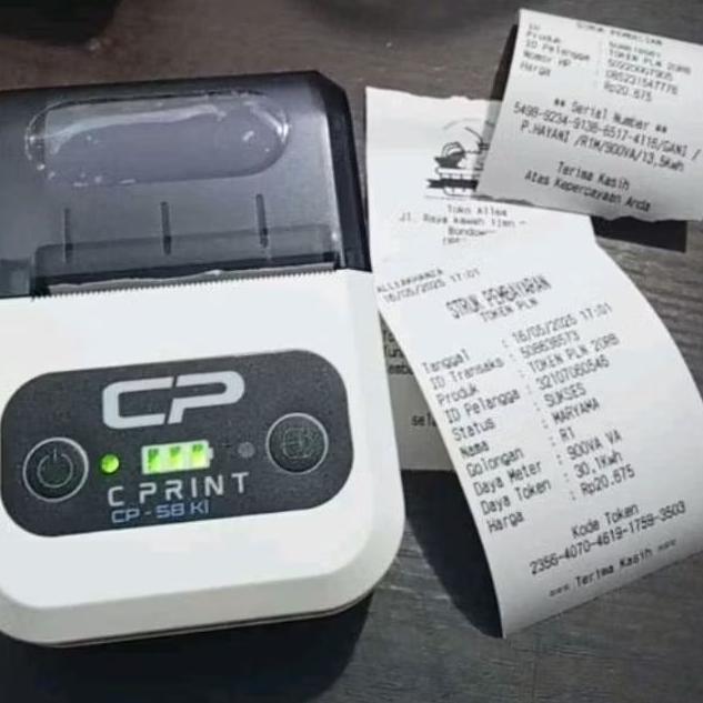 COD . Original Printer thermal / Printer Bluetooth thermal kasir 58mm CP-58KI wireless Garansi 1 tah
