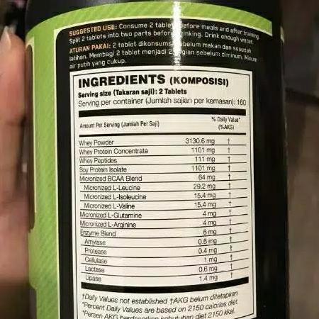 Zenmax- On Amino 2222 Isi 320 Tabs 320 Tablet Amino Optimum Nutrition 2222
