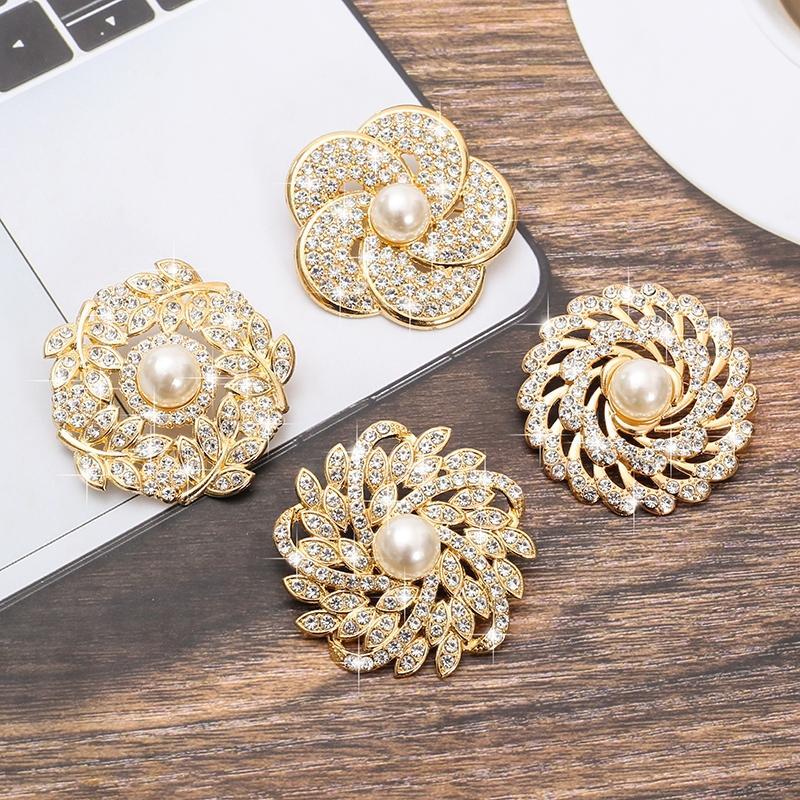 Bross Wanita Korea Gold Titanium Anti Karat/Bros Mutiara/Pin/Bros Grosir