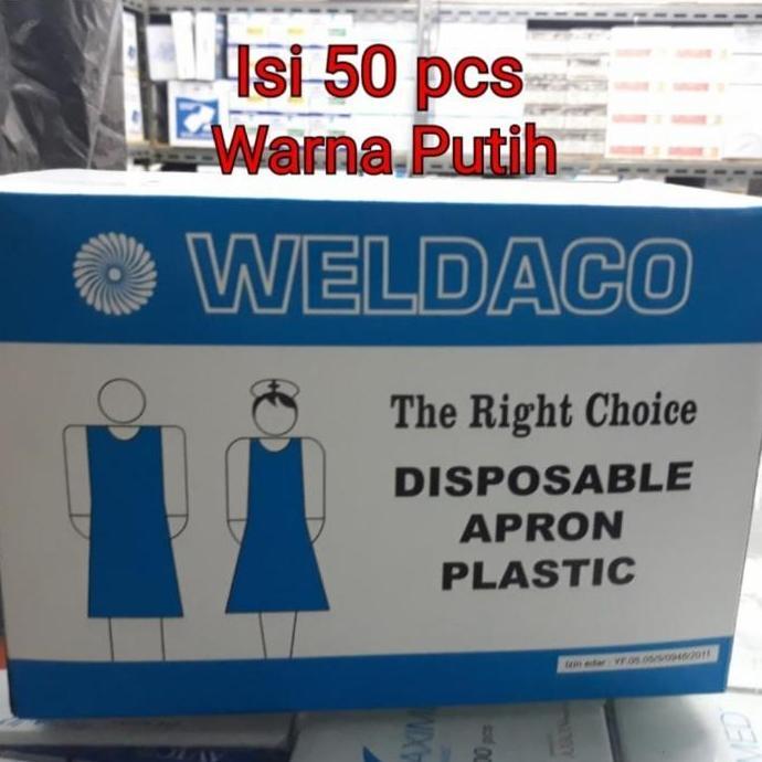 Apron medis plastik weldaco- celemek Apron medis