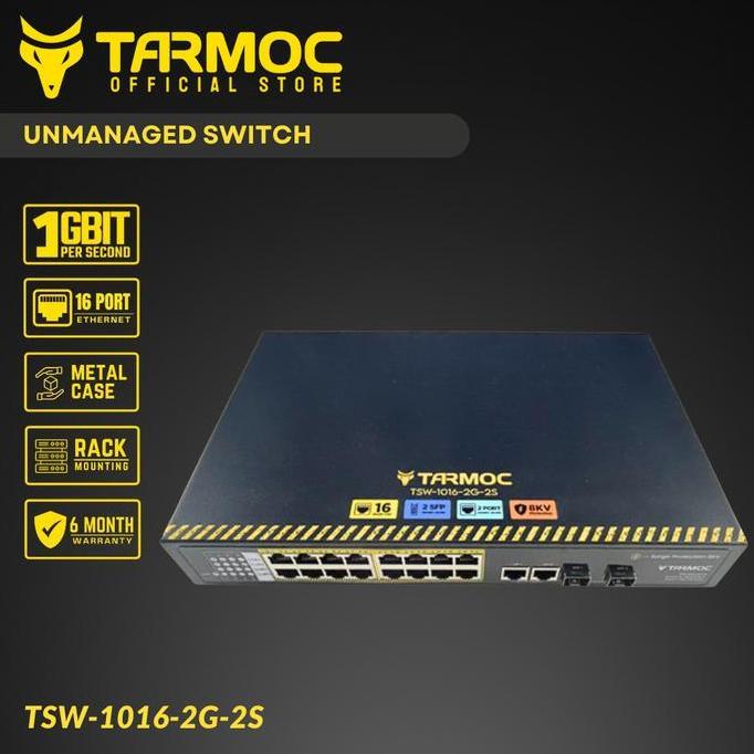 NEW Tarmoc TSW-1016-2G-2S | Switch Unmanage 16 Port Gigabit Metal Case