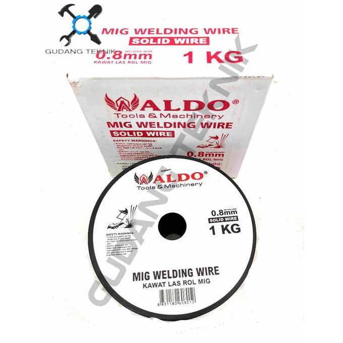 PHRENA (ALDO SOLID WIRE 0.8mm 1Kg) Kawat Las Mig SOLID WIRE 0.8mm 1Kg  / Flux Core Wire Kawat Las Ga