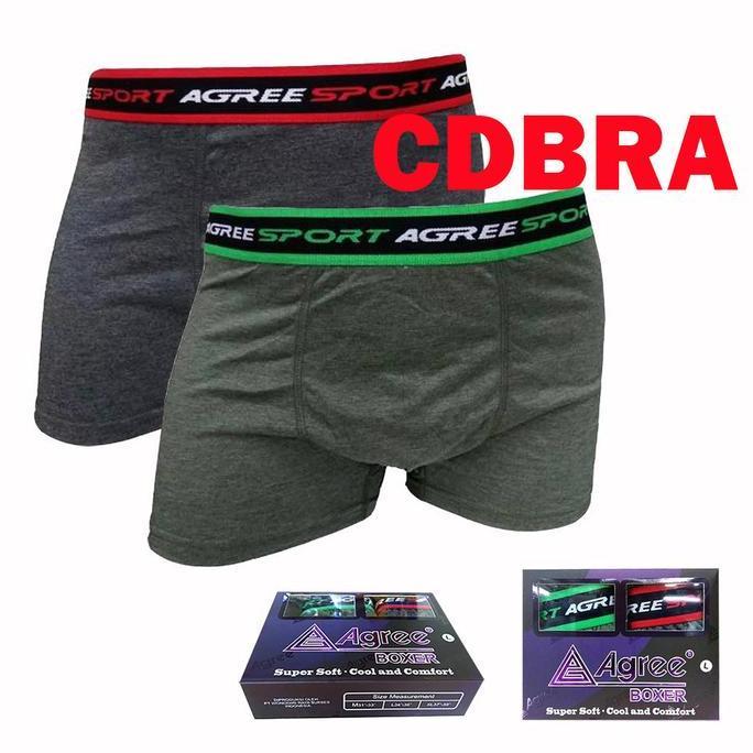 Cuecas - 2Pcs Cd Boxer Agree 6603 Celana Kolor Agree Boxer