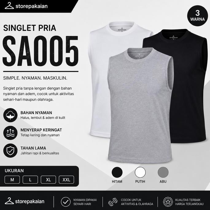 Cuecas - Singlet Agree Sa005 Kaos Dalam Singlet Agree Sa 005 Pria Dewasa Comfort & Super Cool